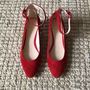 NINE WEST Red Mary Jane Low Heel Shoes